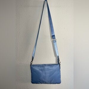 Light blue puffy crossbody